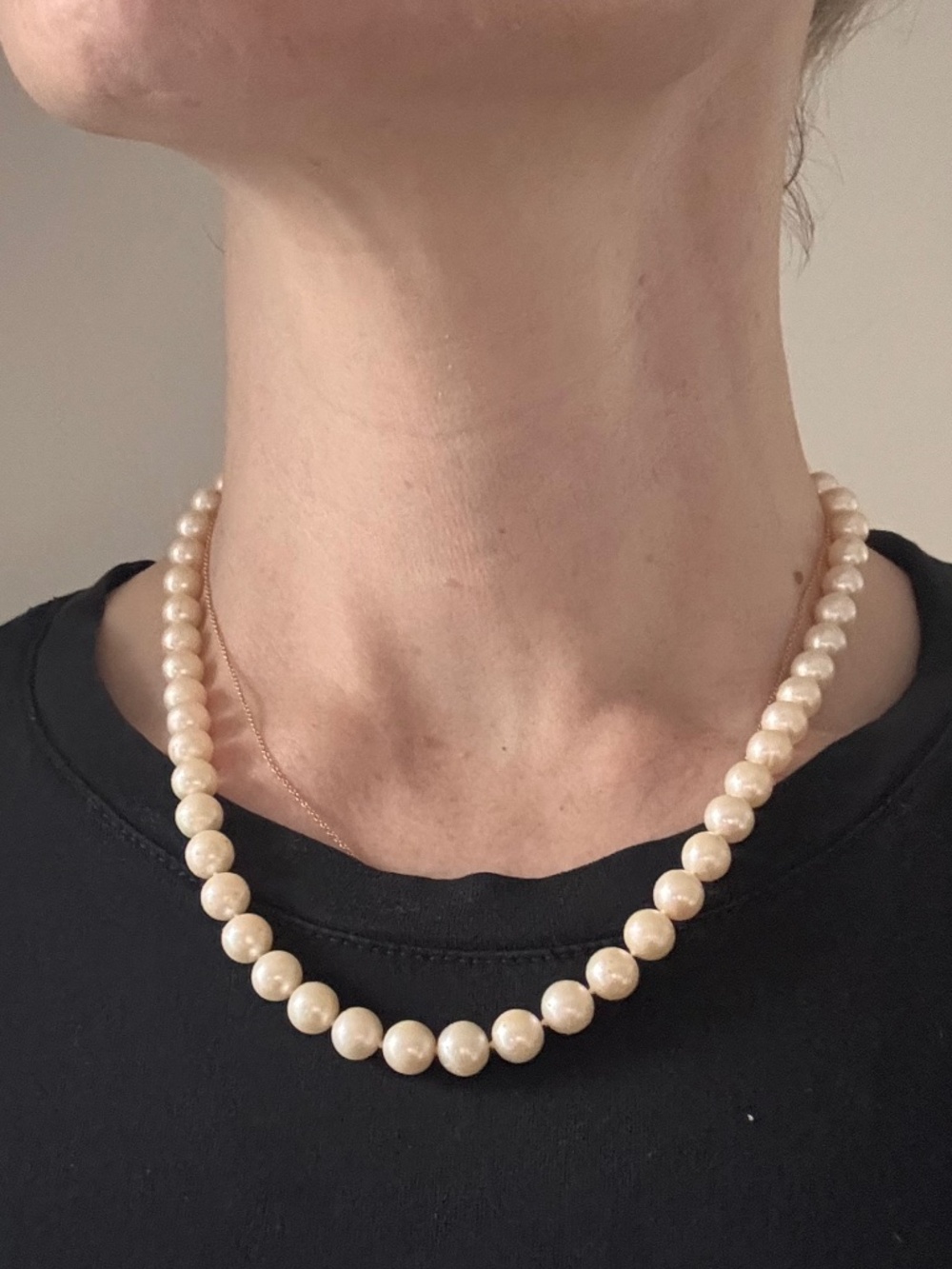 Vintage Cultured Pearl Necklace | Classic Single Strand | Estate Jewelry